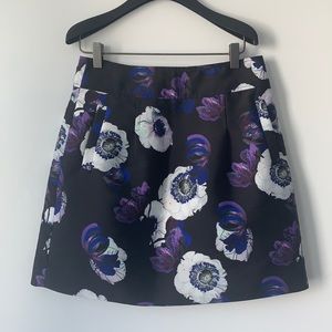 J Crew structured floral mini skirt
